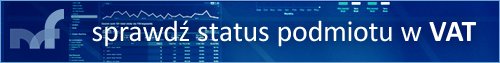 Przejdź do usługi „Sprawdzenie statusu podmiotu w VAT". Link otwiera nowe okno w innym serwisie.